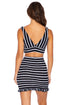 Luli Fama Champagne Pop Deep V Band Crop Top